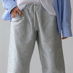 Donni The Taffeta Drawstring Cargo Pant - Cloud